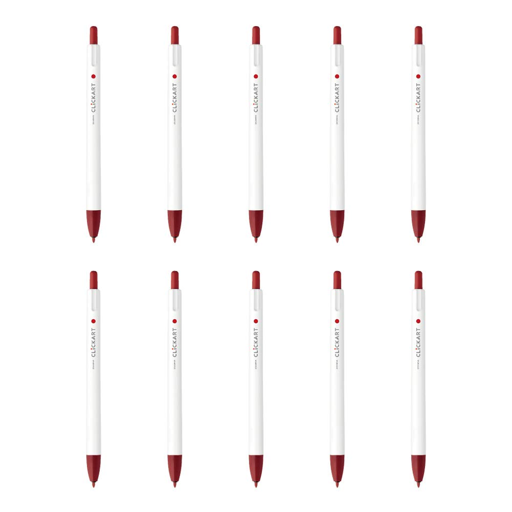 Zebra Clickart Water-Based Pens, Red/Black, 10-Piece Set, B-WYSS22-RB
