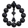 Exquisite 20mm Ethnic Buddhist Bead Bracelet with 12 Carved Beads, Unisex Rosary Pendant Style