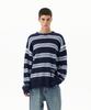 MAHAGRID Hairy Stripe Knit Sweater Navy(Mg2Ffmk600A)