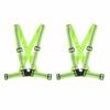2pcs Green Color Reflective Safety Vest Unisex Design Warning Safety Vest  Night Running