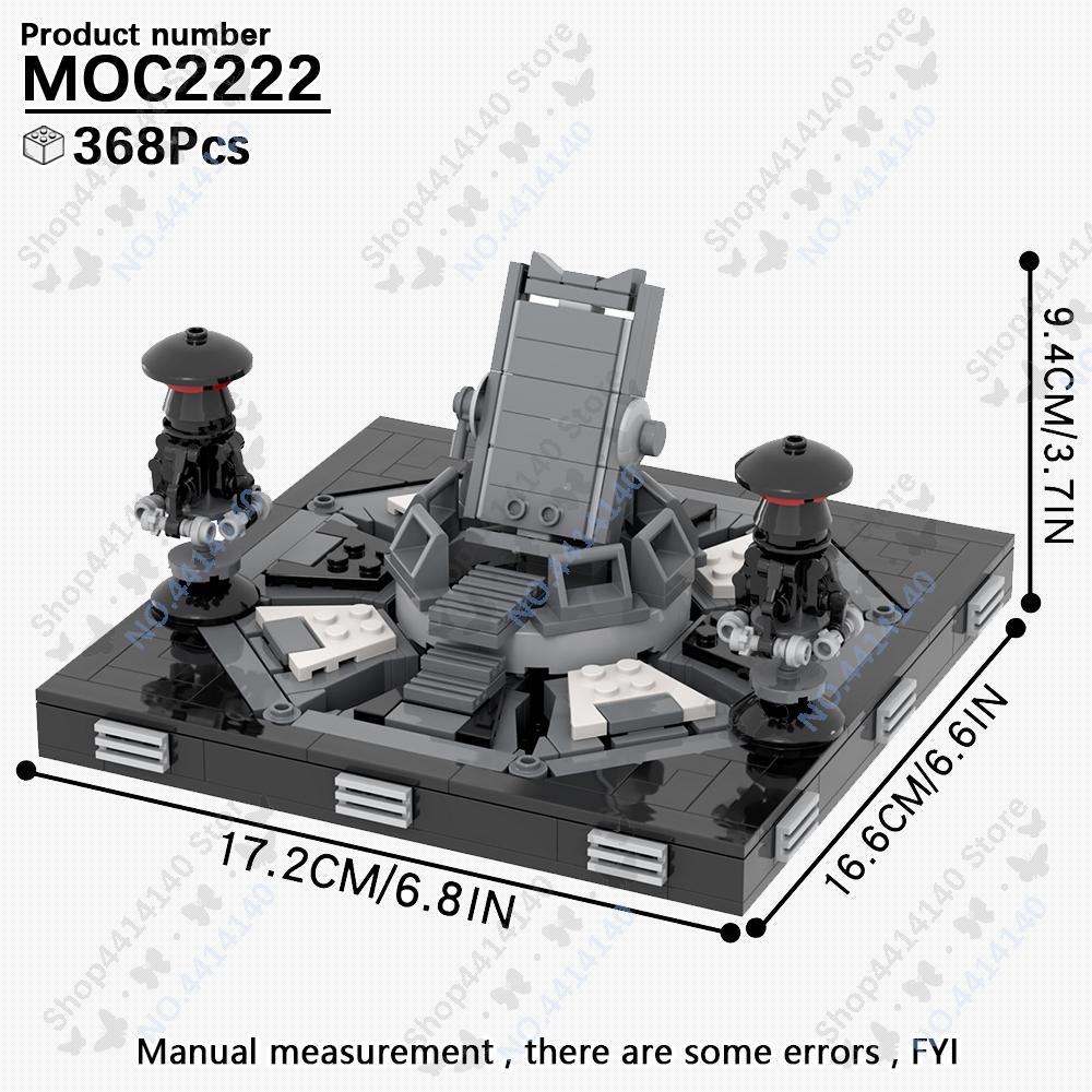 MOOXI Space Wars Movie Throne Military Conference Room Scenario Model Building Block DIY Diorama Bricks For Kids Montessori Toys