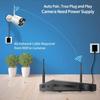 4/8-Channel WiFi Surveillance Kit with NVR and HD Cameras, White/Dual Light Night Vision