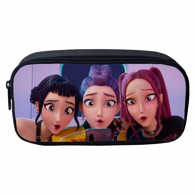 Astuccio per Matite Cartoon Huntrix K-Pop Demon Hunter Girl Group per Bambini e Studenti