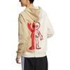 Adidas Neo X Sesame Street X JF Co-Branded Cartoon Character Print Zip Hoodie With Long Sleeves Unisex Tops Off-White HM9937