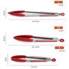 1/3Pcs Silicone BBQ Grilling Tong Salad Bread Serving Kitchen Tong Non-Stick  Barbecue Grilling Cooking Tools with Joint Lock