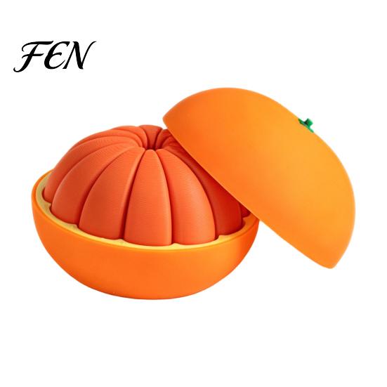 3D Printed Orange Toy Fidget Toy, Stress Relief Simulated Desktop Fake Fruit Model Decoration Ornament for Home Office PLA