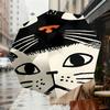 Unique Cat Face Print Umbrella: Perfect for Outdoor Adventures, Auto-Opening & Closing, Lightweight and Durable, Ideal as a Gift 006