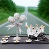 Car Ornament Center Console Decoration Cute Balloon Heart Figure Auto Interior Decoration Pink Dashboard Accessories Gifts