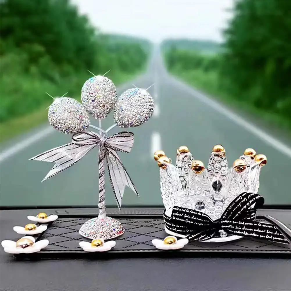 Car Ornament Center Console Decoration Cute Balloon Heart Figure Auto Interior Decoration Pink Dashboard Accessories Gifts