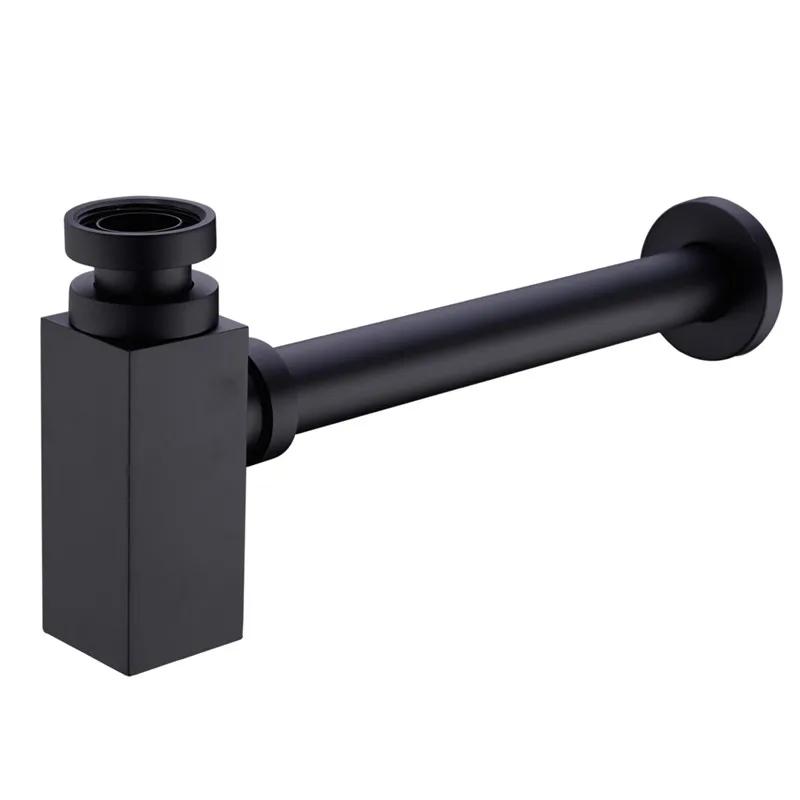 Bathroom Sink Bottle Trap Wash Basin Waste Siphon Pipe Kits Brass Modern Black Pop Up Filter Fixture Toilet Insect Stopper