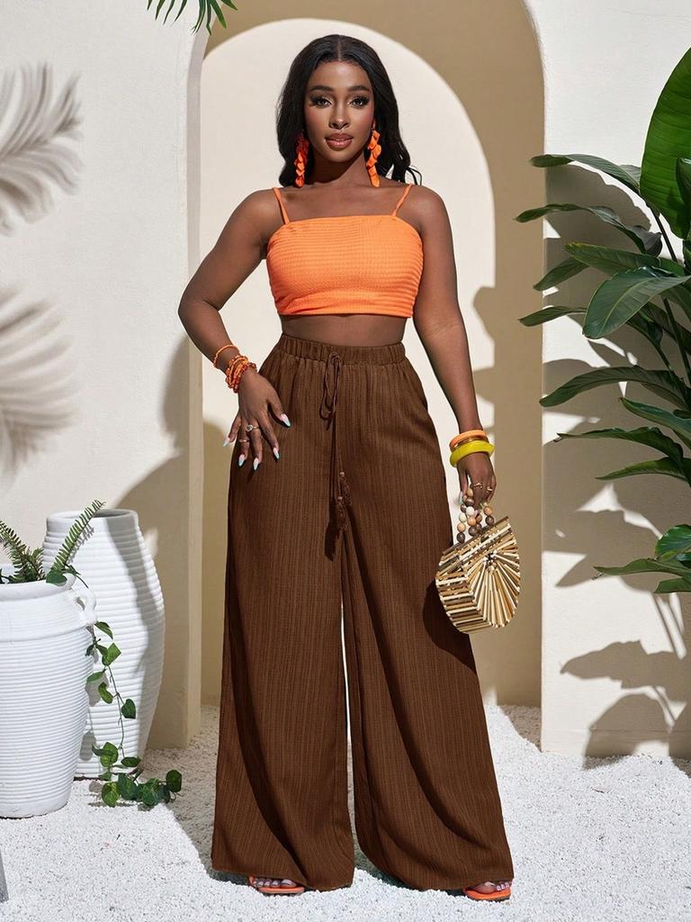 Women's High-Waisted Casual Wide Leg Pants