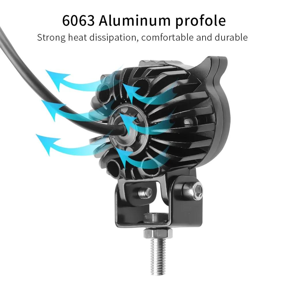 1pc Owl LED Pod Work Light 24V 12V Led Light For Car Accessories Yellow Spotlights Motorcycle Truck Offroad Driving Boat