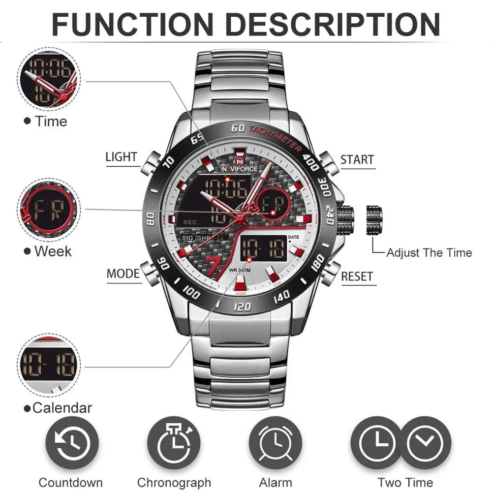 9171 Mens Quartz Analog Wristwatch Male Luminous Waterproof Clock Men Digital Watch Relogio LED Sports Watches for Men