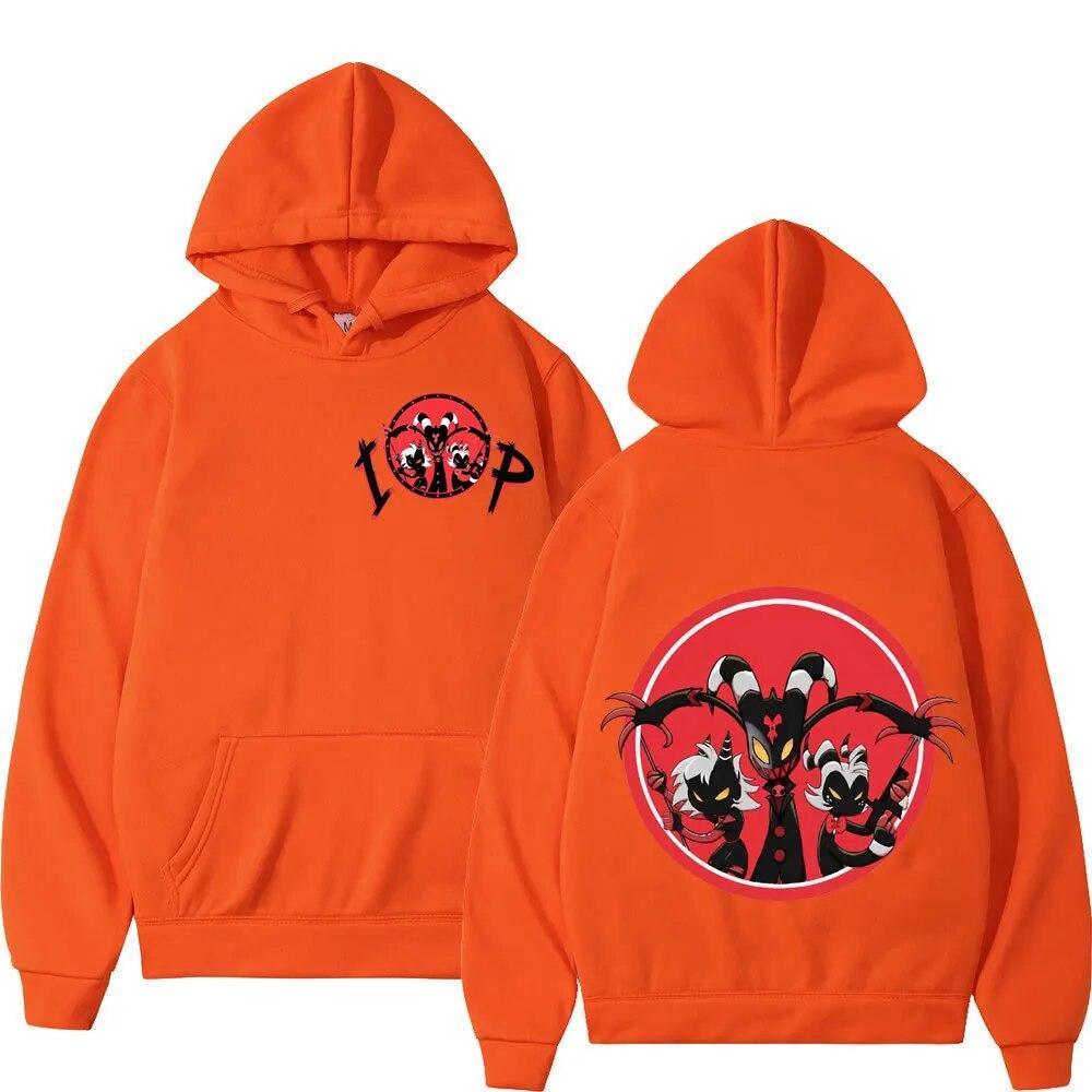Žhavé anime Helluva Boss Grafická Mikina Unisex Ženy Móda Kreslené Mikiny s kapucí Gotické Vintage Oversized Pulovry Streetwear