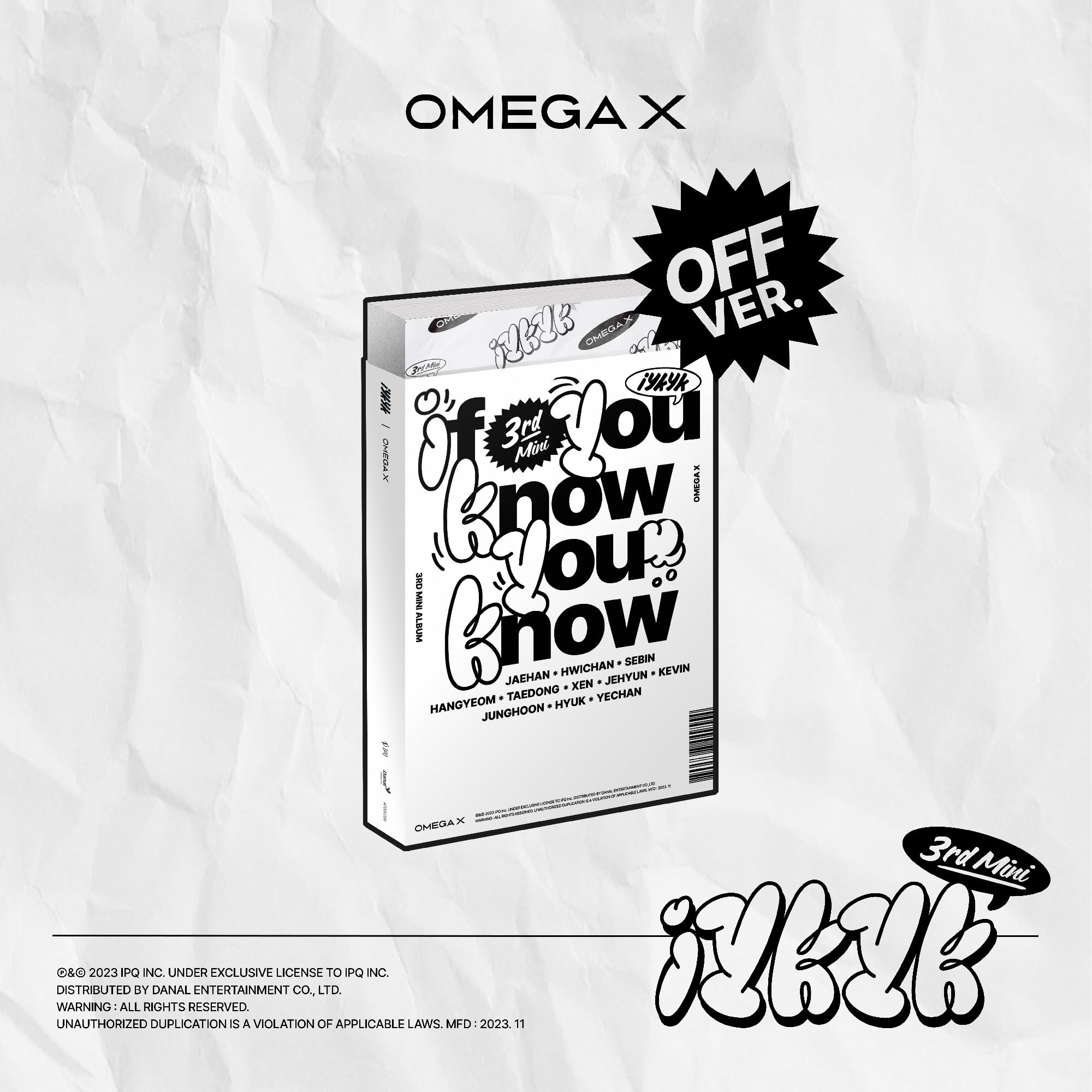 

Третий мини-альбом OMEGA X «iykyk» (Корейская версия)