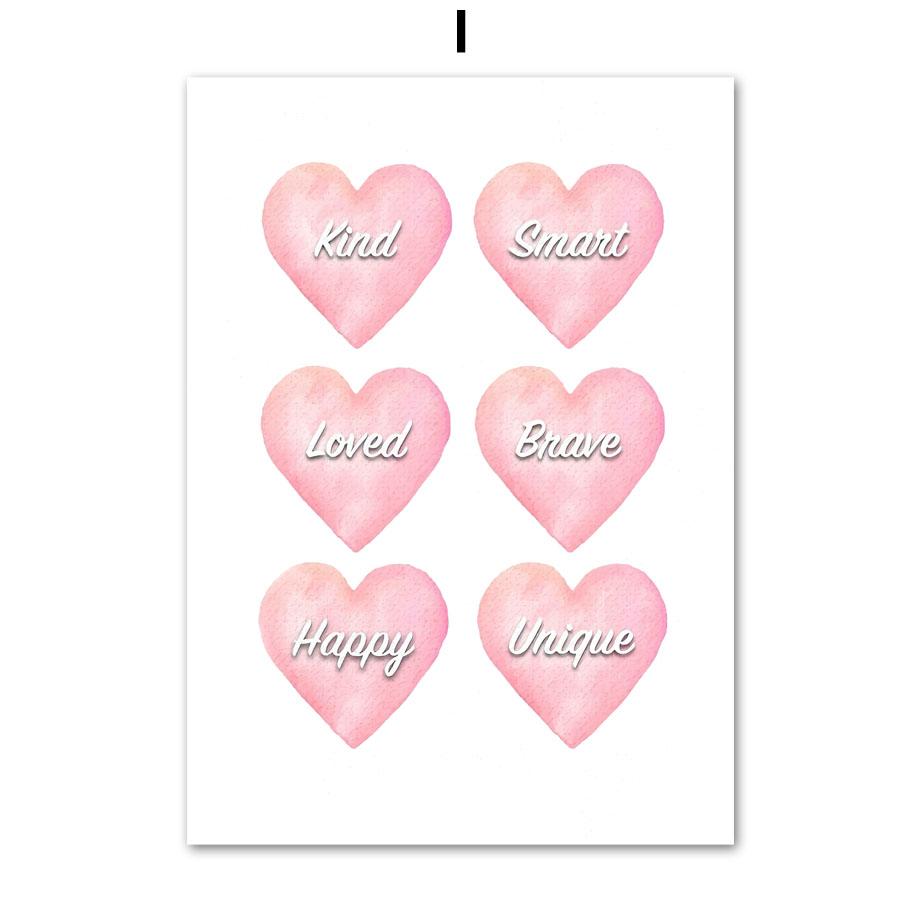 

Розовая Радуга с бабочкой и бантом для маленьких девочек, имя на заказ, настенная живопись на холсте, постеры и принты, фотографии для декора детской комнаты A4 21X30cm No Framed