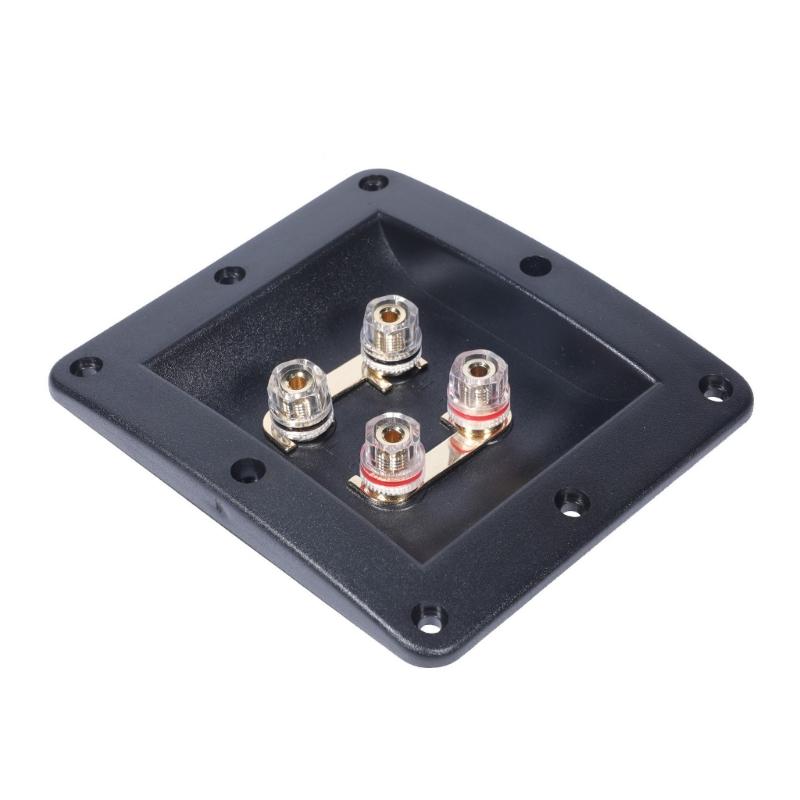 4Way Rectangle Speaker Terminal Box ABS Durability Flame Retardant ABS Highly power Black Binding Post for Audios Systems