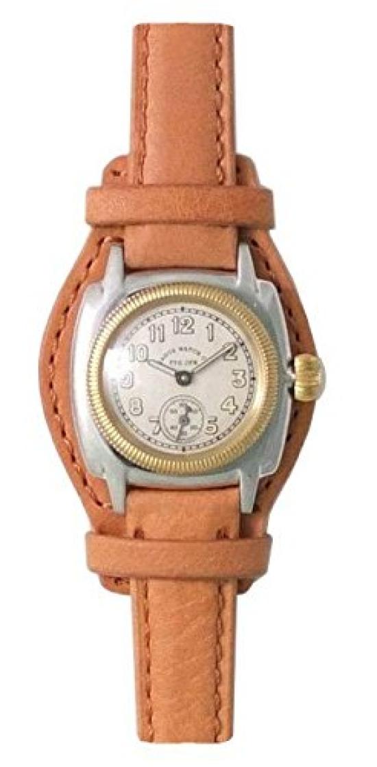 

[Vag Watch Company] Наручные часы COUSSIN EARLY (Подушка Ранняя) GUIDI & ROSELLINI с кожаной основой CO-S-008 Коричневый