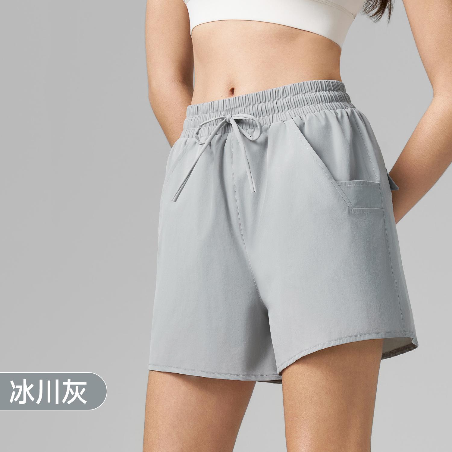 

Sports shorts anti-light yoga shorts 2025 summer new quick-drying women s loose pockets fitness pants S