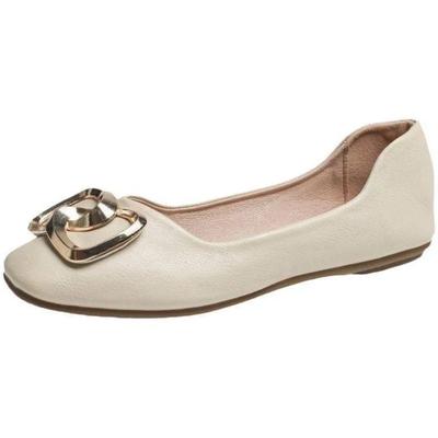 Fashion New Slip-on Metal Decorative Women's Flats Designer Soft Soled Mary Jane Shoes Female Fashion Spring Autumn Ladies Loafers