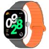 Silicone Strap for Xiaomi Redmi Watch 4 / Xiaomi Smart Band 8 Pro / Xiaomi Smart Band 9 Pro, Gray / Orange