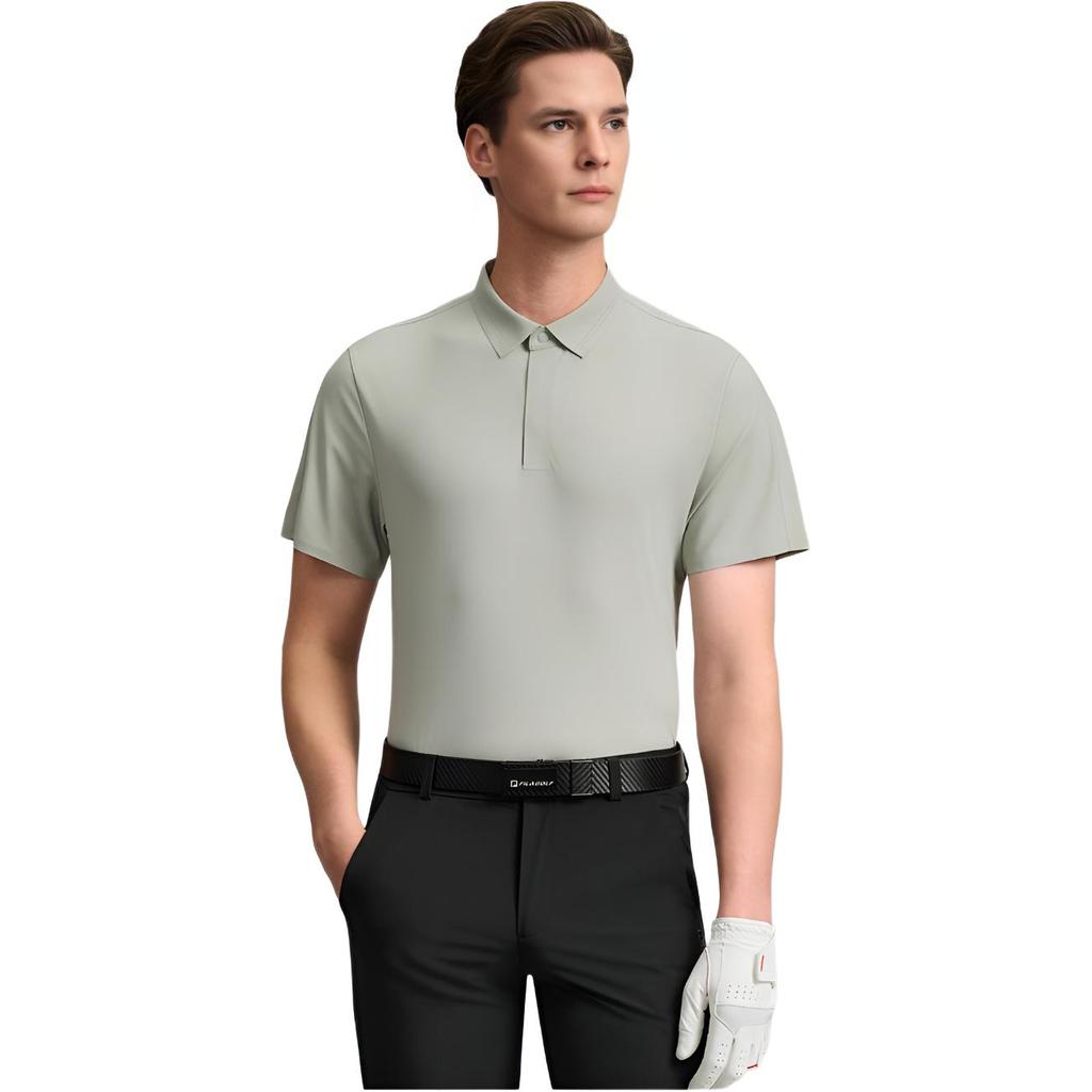FILA Golf Series Breathable Comfortable Versatile Cool Touch Polo Shirt Men tops Cloud-Gray A11M625156FDY