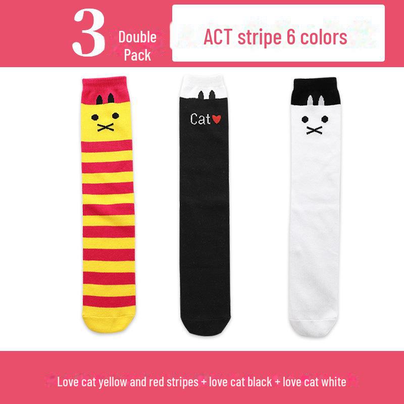 Șosete înalte până la genunchi pentru fete de primăvară și toamnă - șosete de vițel cu tub mijlociu pentru copii și bebeluși