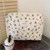 Portable Beauty Case Cotton Floral Cosmetic Pouch Toilet Bag Female Handbags Makeup Bag
