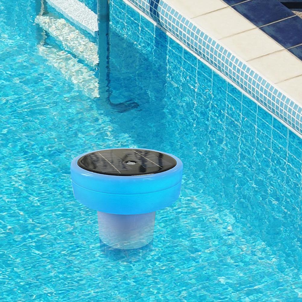 Pooljonisator Klorplattor Flytare 7 Färger Poolrengörare Justerbar Kemikaliedosering Sjunker Inte för Pool Spa Varmvattenbad Delar