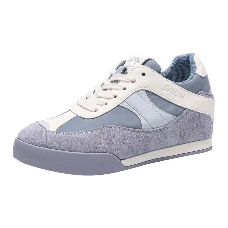 Blue sneakers women's new spring and summer platform German training shoes Waffle Forrest Gump shoes round head board shoes casual canvas shoes