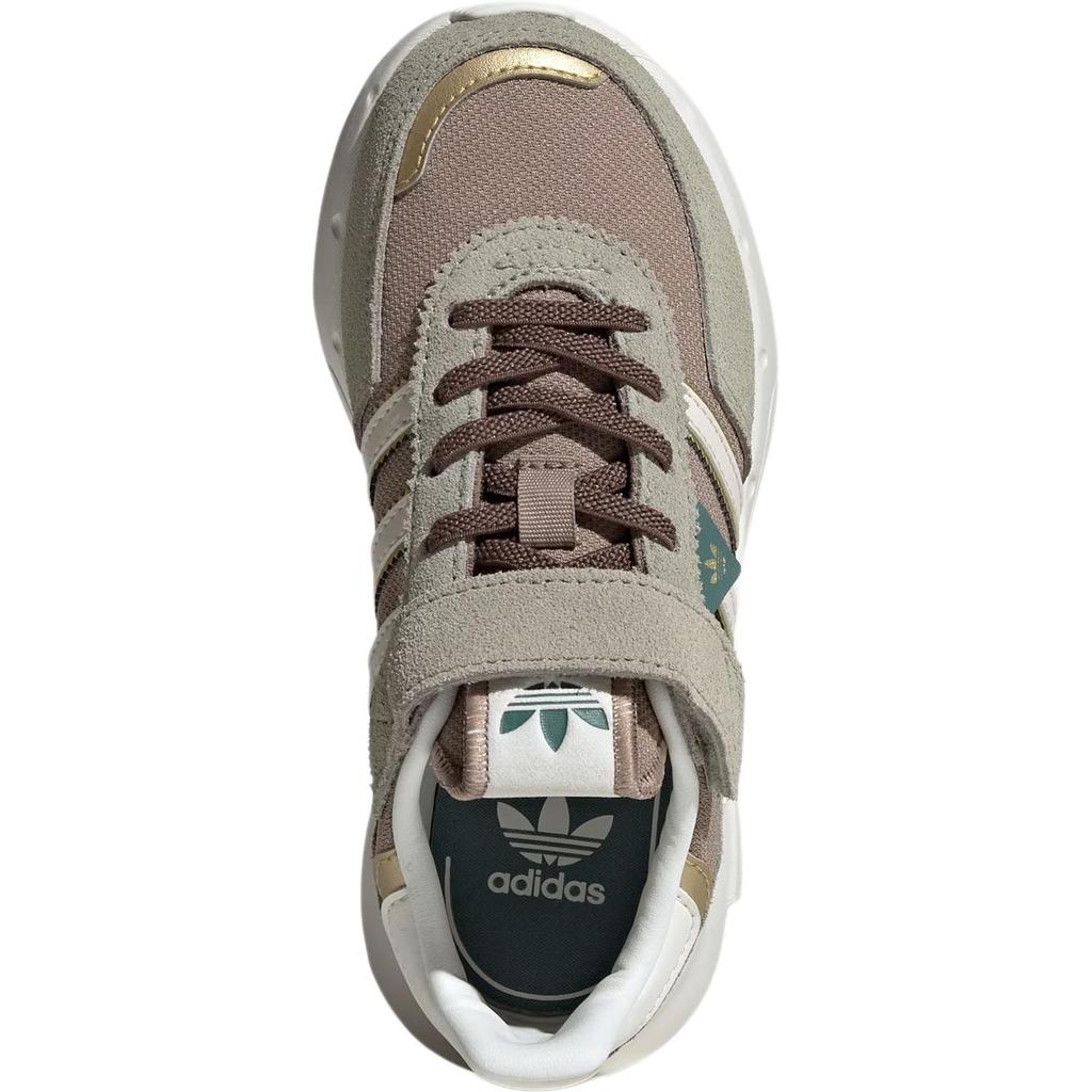 Adidas Originals Retropy F2 Leather Comfortable Versatile Durable Low-Top Running Shoes Kids sneaker Brown JP7031