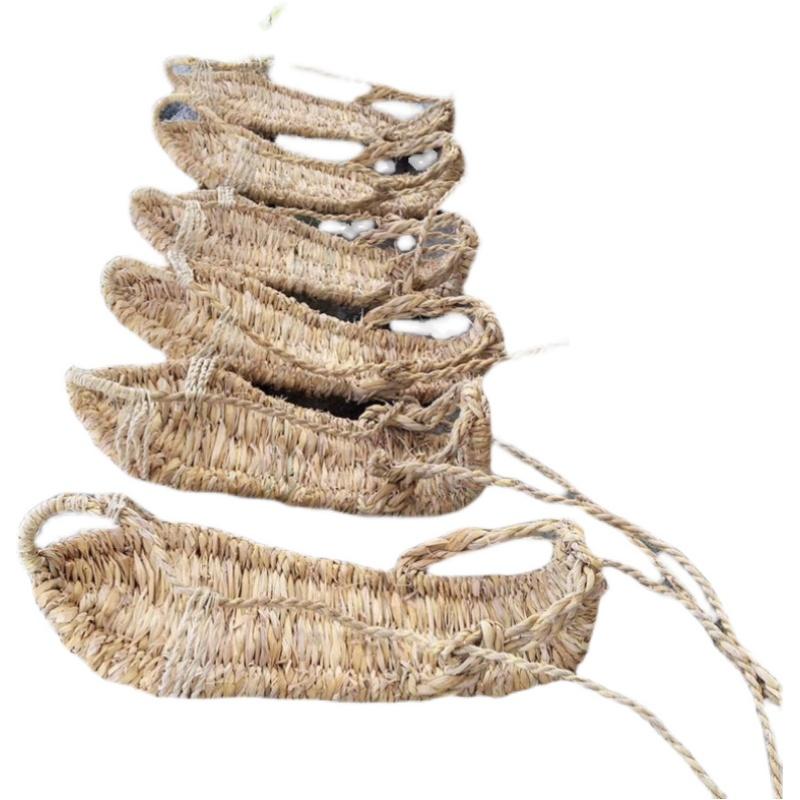 Fashion Luxury New Handmade Woven Grass Sandals for Men's Summer Retro Sandals for Women's Rattan Grass Casual Comfortable Sandals