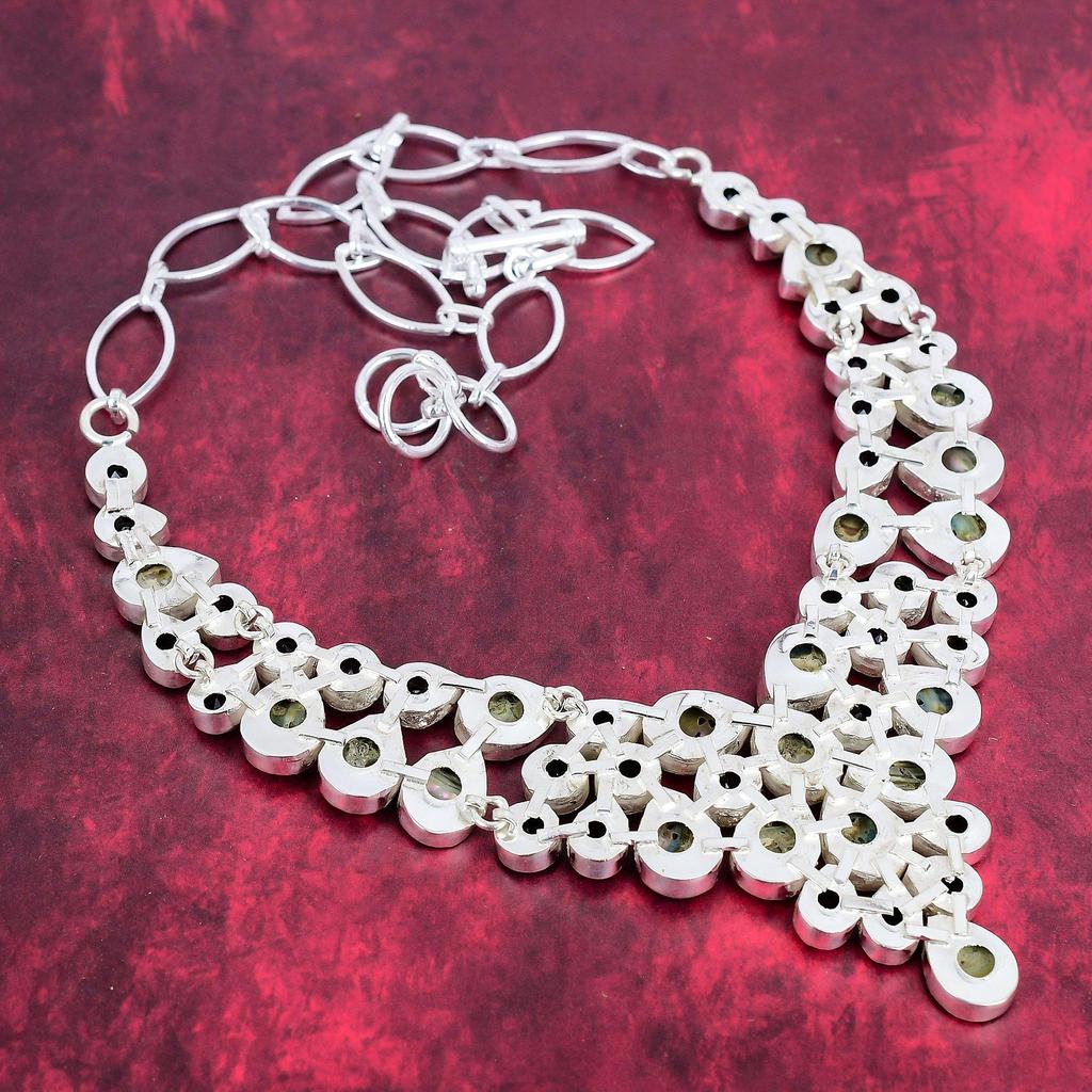 Abalone Shell, Amethyst 925 Solid Sterling Silver Necklace with Adjustable Chain, Handmade Gemstone Jewelry Necklace For Memorial Day