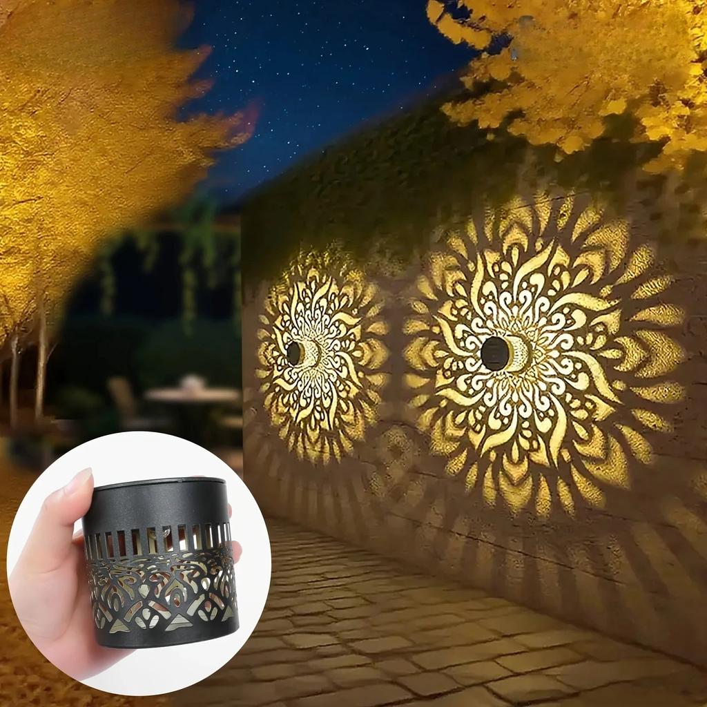 2pcs Solar Lamp Iron Art  IP65 Solar Wall Lights Wall Theme Fence Lights Garden Backyard Decoration Outdoor Front Door Lantern