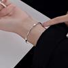 Möbius Wave Silver Bangle - Sterling Silver Twisted Design, Perfect Birthday Gift for Women