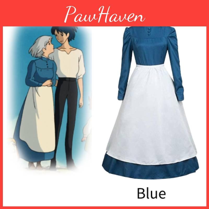 Howl's Moving Castle Sophie A-line Polyester/cotton Dress Cosplay Attire