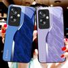 Water Pattern Purple For Oppo A79 5G 58 78 74 60 4G Reno 11F Realme GT 6 11 Note 50 10 C55 X2 Tempered Glass Black Phone Case