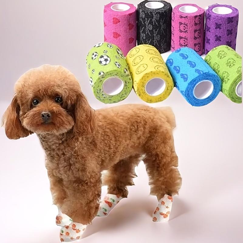 Pet Bandages Breathable Dog Wrapping Bandages for Dog Walks, Leg Bindings for Dirt and Slip Prevention, Pet Claw Covers for Indoor Floor Protection