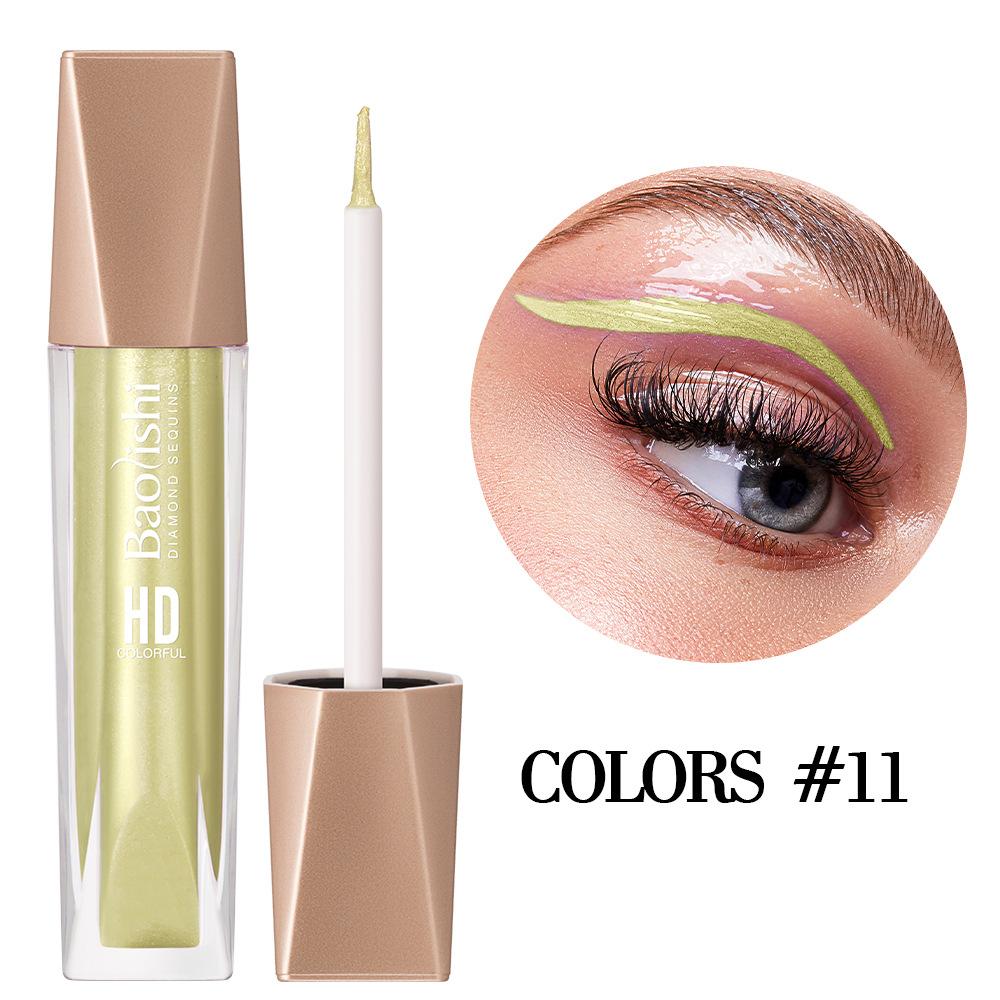 Wasserfester Langanhaltender Wischfester Eyeliner 12-farbiger Perlglanz-Lidschatten-Eyeliner