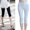 Women's Fashion Summer Sexy Soft Skinny Stretch Capri Jeggings For A Trendy Look
