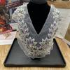 Beaded Lace Embroidery Collar Applique Patches  DIY Collar Trim Dress Clothing Decorative Accessorie Material Sew On Patches