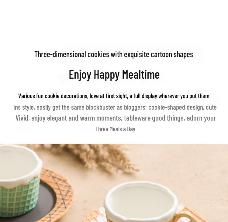 Stilvolles Retro Keramiktassen- und Teller-Set: Perfekt für Kaffee, Frühstück, Tee oder Dessert.