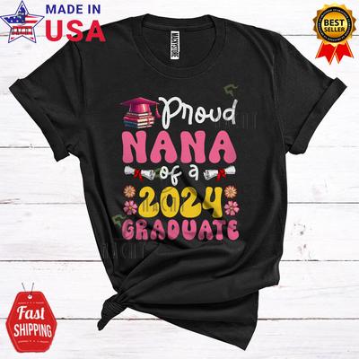 Stolze Oma eines Absolventen von 2024, Fantastischer Abschlussjahrgang 2024, Familien-Shirt