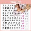 Nail 3d Art Stickers Latin Roman English Alphabet Letter Decals Decoration Tip
