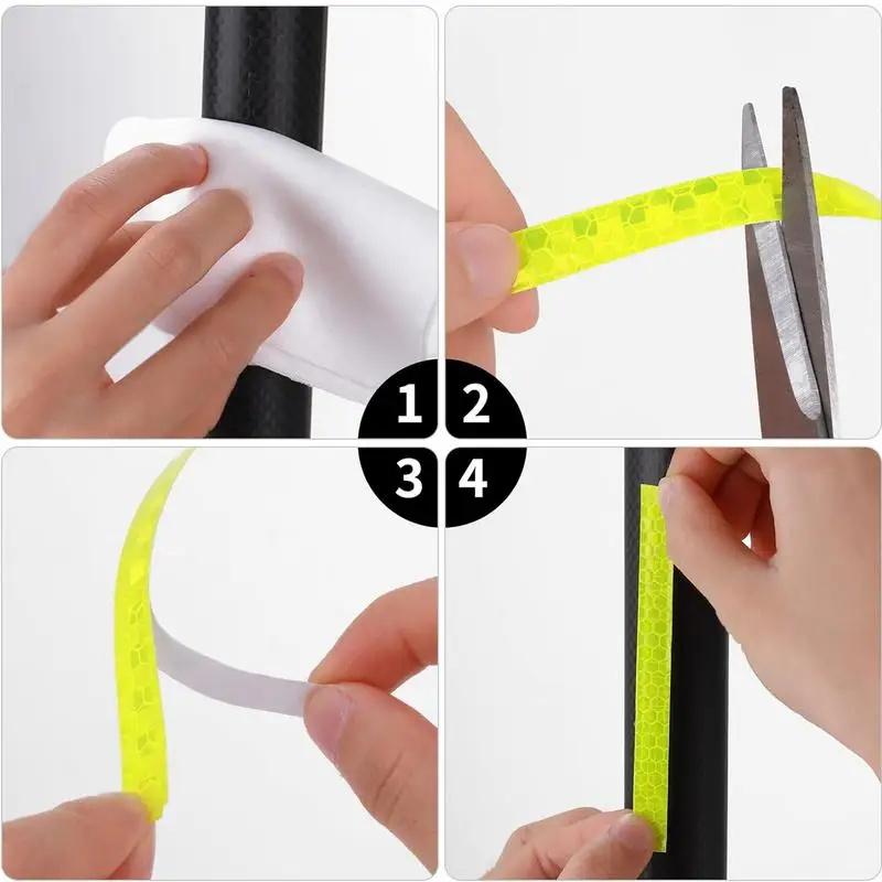 Reflective night safety stickers, waterproof reflective strips for outdoor night visibility, trailers, clothing, cars, bicycles