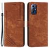 For Motorola Moto G Play (2024) 4G PU Leather Stand Cover Line Wallet Phone Case Skin Touch Feeling