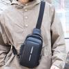Men's Chest Bag Anti-theft USB Business Messenger Bag Multifunctional Water Repellent Shoulder Bag PU Commuter Backpack Men