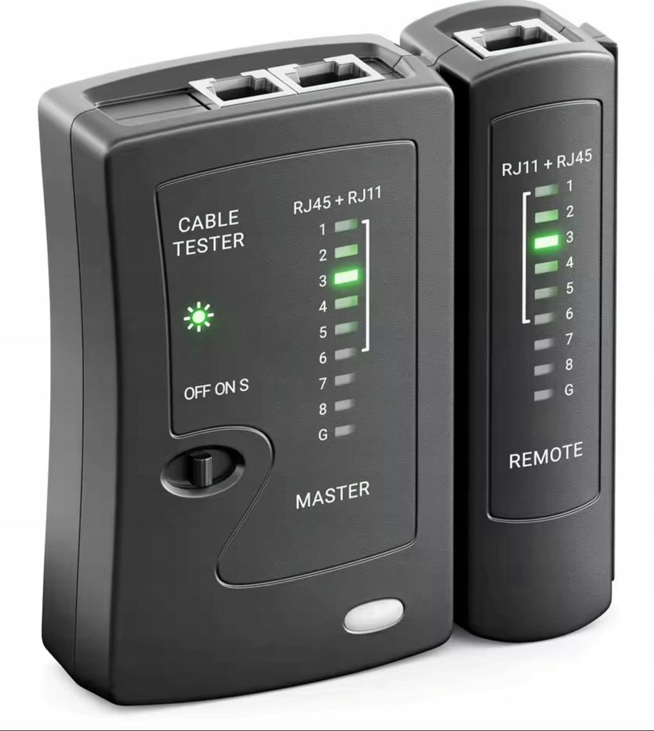 Black LAN TESTER RJ45 LED NETWORK CABLE TESTER RJ11RJ12