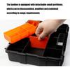 Transparent Plastic Tool Organizer Boxes Adjustable Compartments Secure Latches Ergonomic Handle for Hardware Accessories