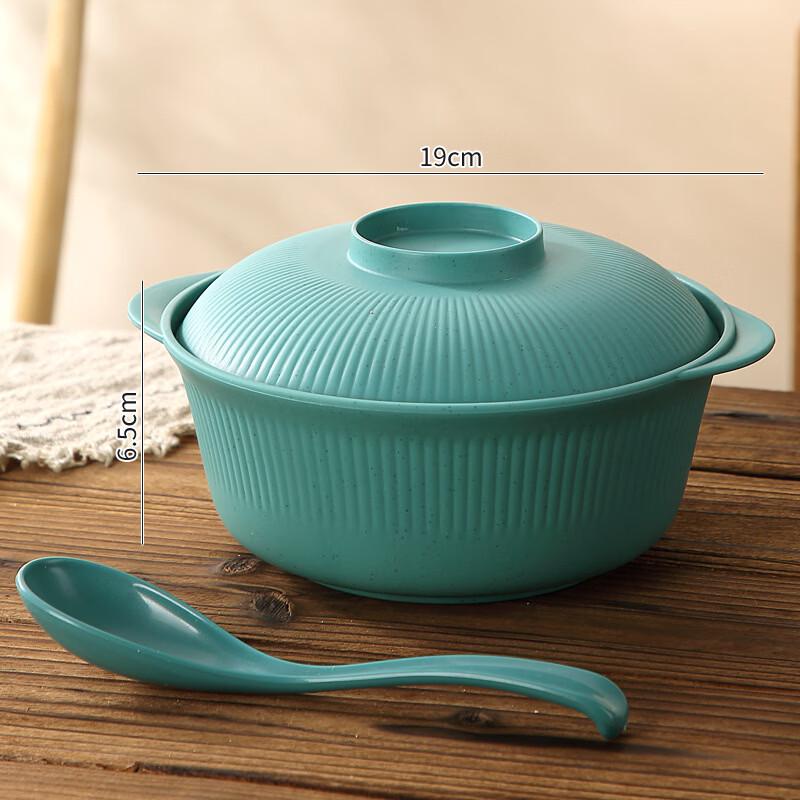 

Bingyue Thickened Enamel Ramen Bowl Set of 2 Bowls + 2 Spoons
